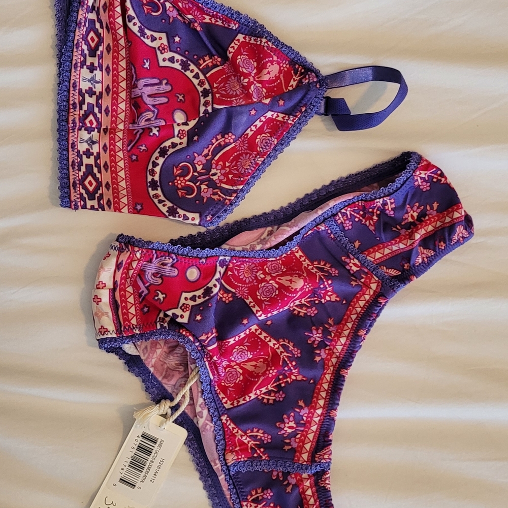 NWT Spell Designs Sunset Road Cactus bralette and bloomers - Picture 2 of 11